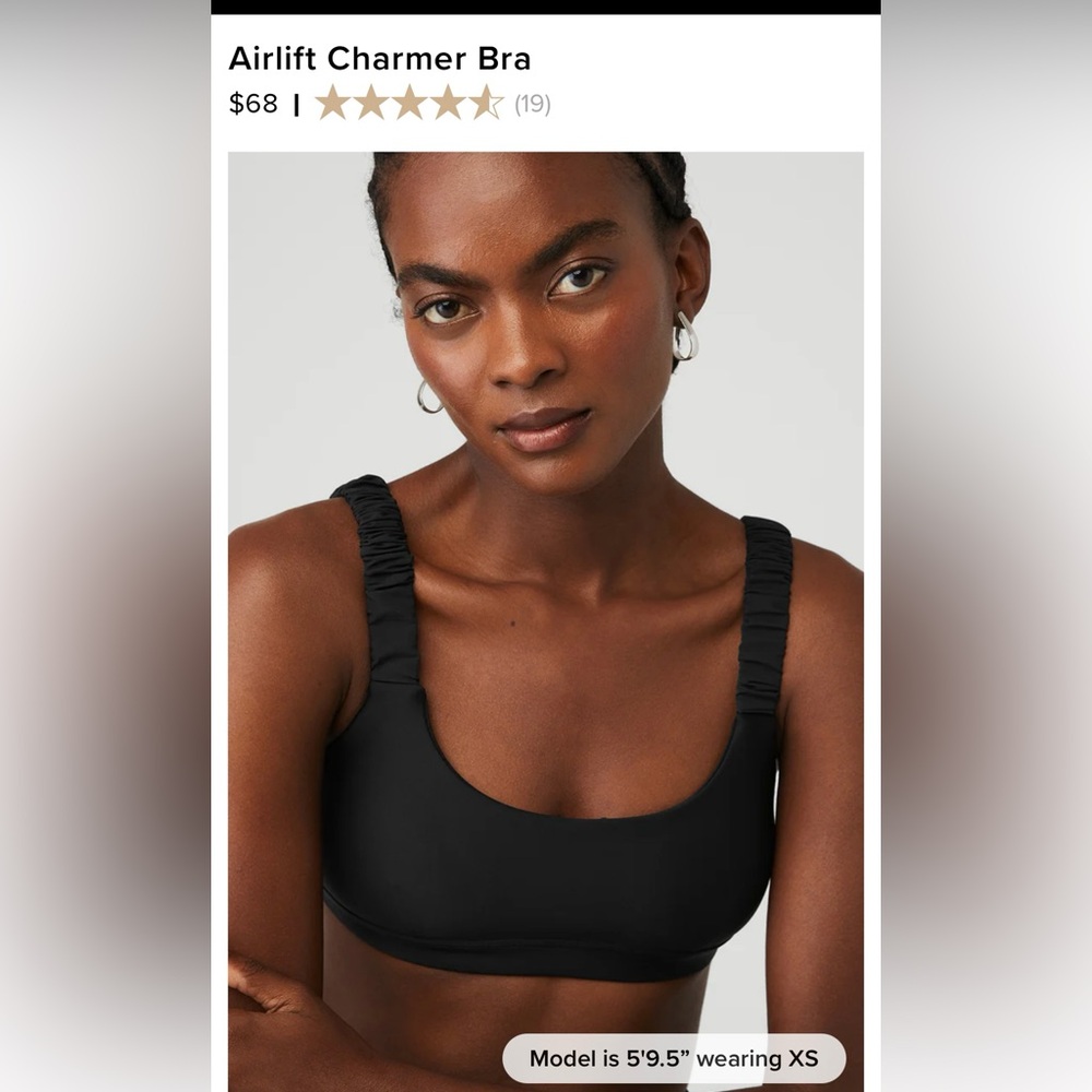 ALO Yoga Black Airlift Charmer Bra